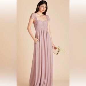 Birdy Grey size Medium bridesmaids dress in mesh mauve